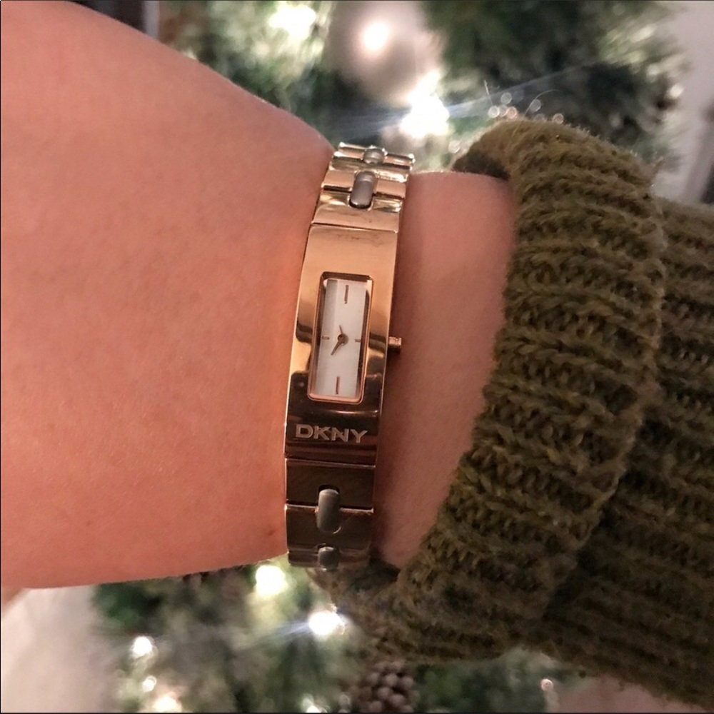 DKNY | Rose Gold + Brushed Silver Watch